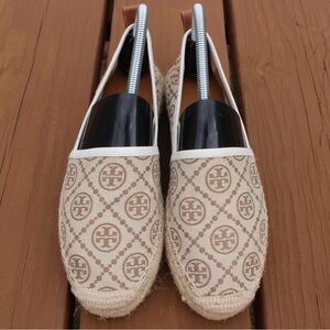 Tory Burch T Monogram Espadrille Shoes Sz 9